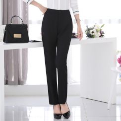 2 pcs Formal Pants For Office Lady Work Wear Straight Belt Loop Trousers Business Design